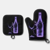 Röntgenfoto Viering Skeleton & Wine Ovenwant & Pannenlap Set (Voorkant)