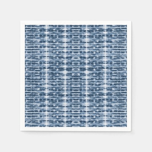 Röntgenfoto Waterverf Shibori Stripe Cocktailserve Servetten (Voorkant)