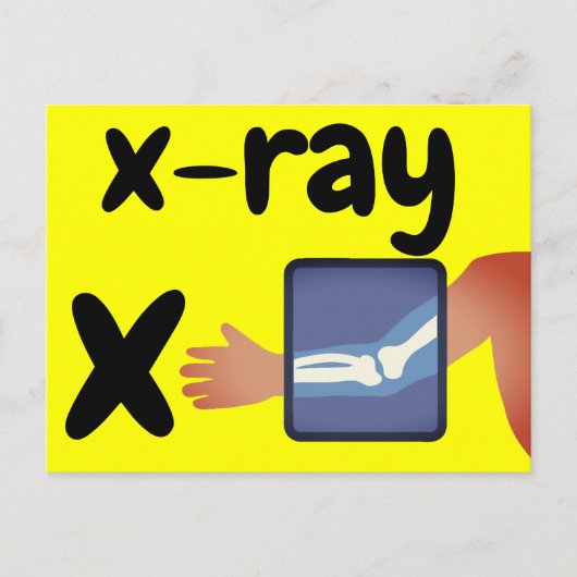 röntgenfotoflitskaart briefkaart (Voorkant)
