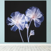Röntgenfotografie Etherische bloemen Canvas Afdruk (Insitu (Houten vloer))