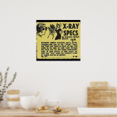 röntgenfoto's! Kijk door kleding (soort kleding) Poster (Keuken)