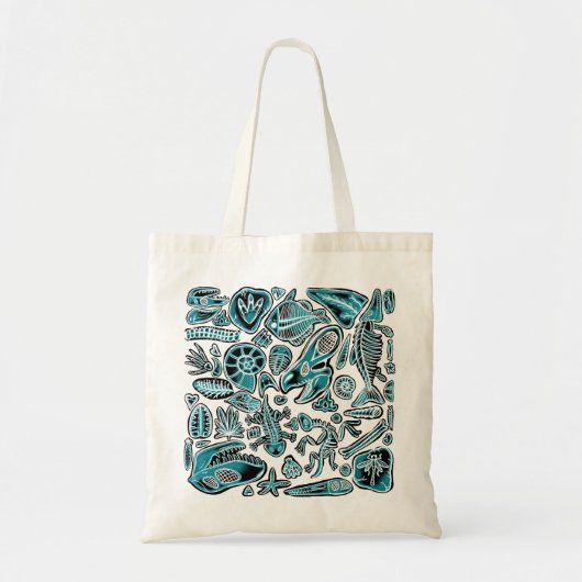 Röntgenfoto's van Dinosaur Fossils en Botten Tote Bag (Voorkant)