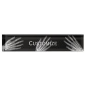 Röntgenhandjes zwart naambordje (Voorkant)