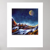 RöntgenHoesje - Opvoet van Moonlit Mountain - Rain Poster (Voorkant)
