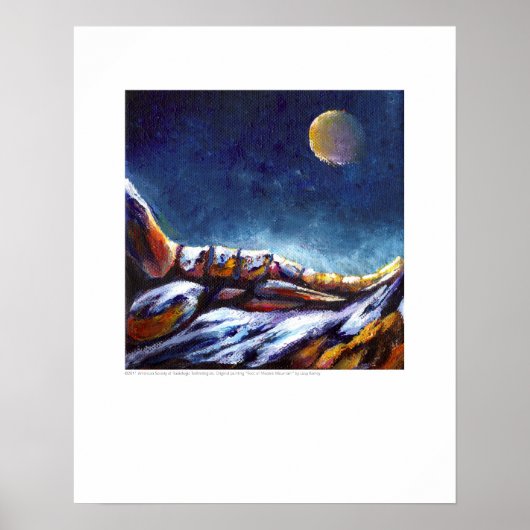 RöntgenHoesje - Opvoet van Moonlit Mountain - Rain Poster (Voorkant)