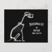 Röntgenhond - B&W Briefkaart (Voorkant)