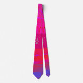Röntgenmeisjes Glitch Art Raster Hot Pink Stropdas (Voorkant)