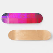 Röntgenmeisjes Glitch Art Raster Lichtroze Persoonlijk Skateboard (Horizontaal)