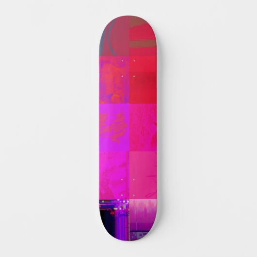 Röntgenmeisjes Glitch Art Raster Lichtroze Persoonlijk Skateboard (Voorkant)