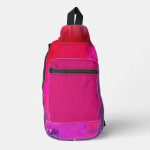 Röntgenmeisjes Glitch Art Raster Lichtroze Sling Bag (Voorkant)