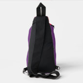 Röntgenmeisjes Glitch Art Raster Lichtroze Sling Bag (Achterkant)