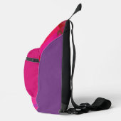 Röntgenmeisjes Glitch Art Raster Lichtroze Sling Bag (Rechts)