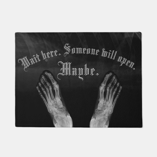 Röntgenradiologie medische voeten wachten hier deurmat (Voorkant)