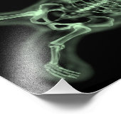 Röntgenskelet van een beer-pop-poster met scheldsc foto afdruk (Hoek)