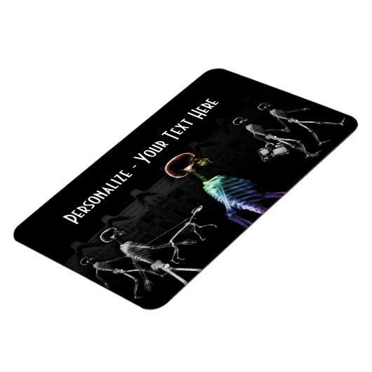 Röntgenskeletten, middernachtrol - B&W & Regenboog Magneet (Linkerzijde)