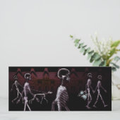 Röntgenskeletten Midnight Stroll nodigt u uit Kaart (Staand voorkant)