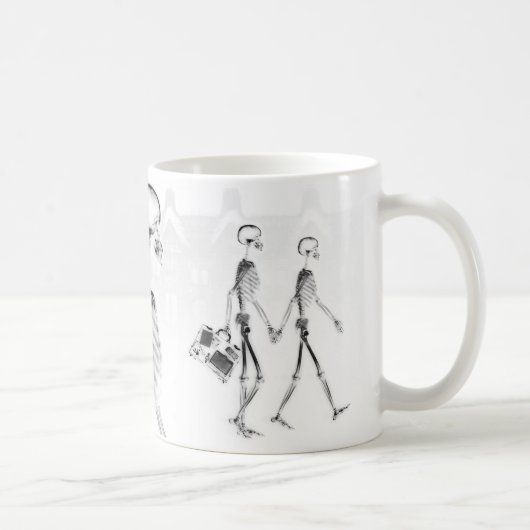 Röntgenskeletten vanmiddag Stroll Neg BW Koffiemok (Rechts)