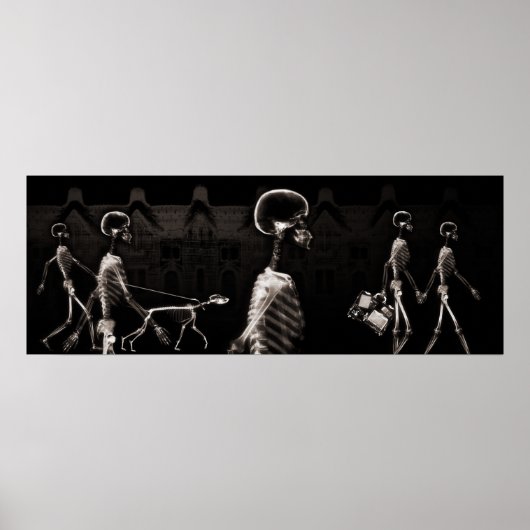 Röntgenspleetons van de vistank - Sepia Poster (Voorkant)