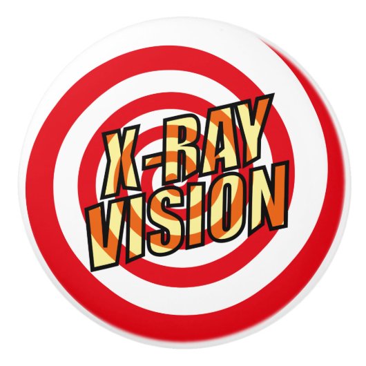 Röntgenstraal VISIE Leuke Retro Comic Book Pop Kun Keramische Knop (Voorkant)