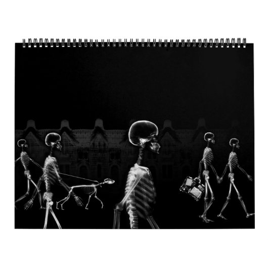 Röntgenstralen skelet zwart-wit kalender (Hoes)