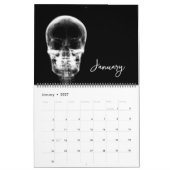 Röntgenstralen skelet zwart-wit kalender (Jan 2027)
