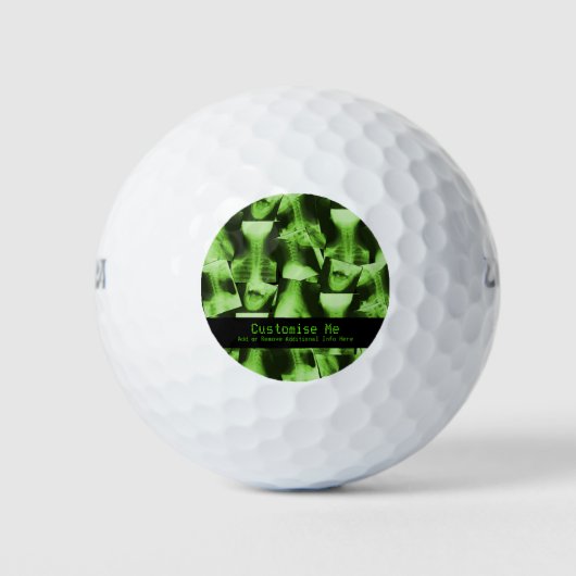 Röntgenstraling - Radioactief Groen Golfballen (Voorkant)