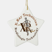 Röntgentechnicus Circle Brown Keramisch Ornament (Rechts)