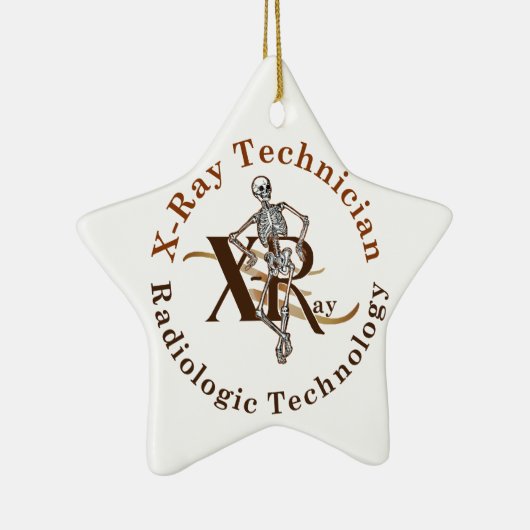 Röntgentechnicus Circle Brown Keramisch Ornament (Rechts)