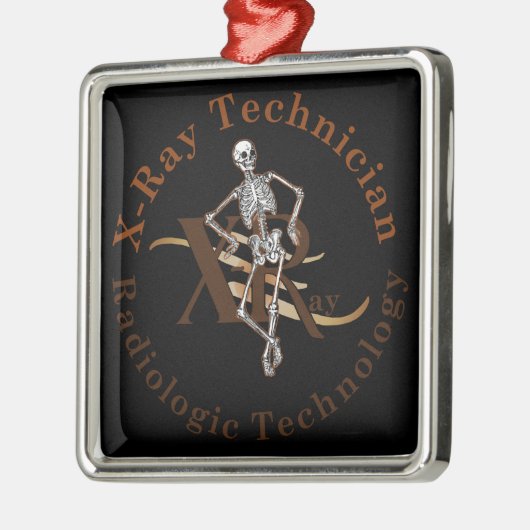 Röntgentechnicus Circle Brown Metalen Ornament (Links)