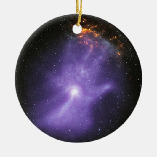 Röntgentelescopen spookachtige kosmische hand keramisch ornament (Voorkant)