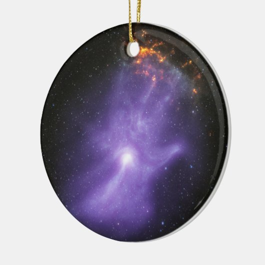 Röntgentelescopen spookachtige kosmische hand keramisch ornament (Links)