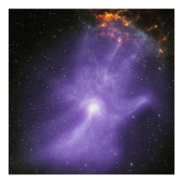Röntgentelescopen spookachtige kosmische hand perfect poster