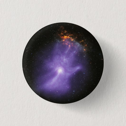 Röntgentelescopen spookachtige kosmische hand ronde button 3,2 cm (Voorkant)