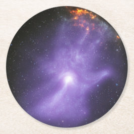 Röntgentelescopen spookachtige kosmische hand ronde kartonnen onderzetter