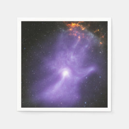 Röntgentelescopen spookachtige kosmische hand servet