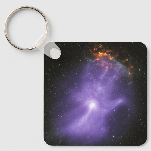 Röntgentelescopen spookachtige kosmische hand sleutelhanger (Voorkant)