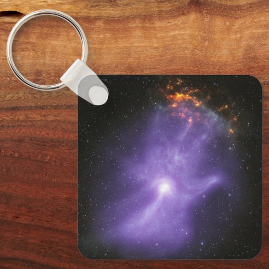 Röntgentelescopen spookachtige kosmische hand sleutelhanger (Voorkant)