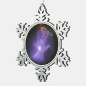 Röntgentelescopen spookachtige kosmische hand tin sneeuwvlok ornament (Rechts)