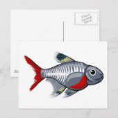 Röntgentetra-cartoon Briefkaart (Voorkant / Achterkant)