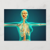 RöntgenUitzicht van het Vrouw bovenlichaam met rib Briefkaart (Voorkant)
