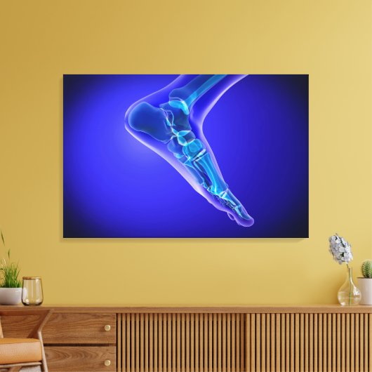 röntgenUitzicht van menselijke voet 3 Canvas Afdruk (Insitu (Woonkamer))