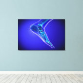 röntgenUitzicht van menselijke voet 3 Canvas Afdruk (Insitu (Houten vloer))