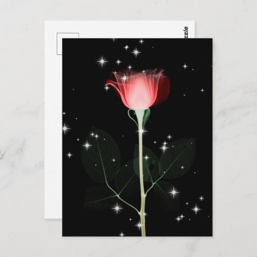 Röntgenventilator met mousserend - Rood Briefkaart (Voorkant / Achterkant)