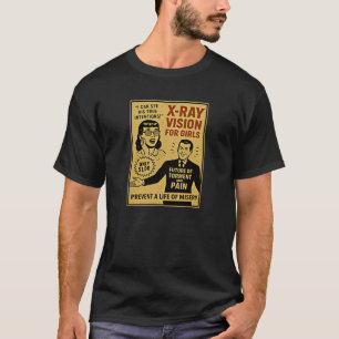 Röntgenvisie voor Meisjes Vintage Stripboek Stijl T-shirt