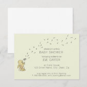 Roo Bunny - Dandelion Wishes Baby shower Kaart (Voorkant / Achterkant)