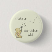 Roo Bunny - Maak een Dandelion Wish Ronde Button 3,2 Cm (Voorkant)