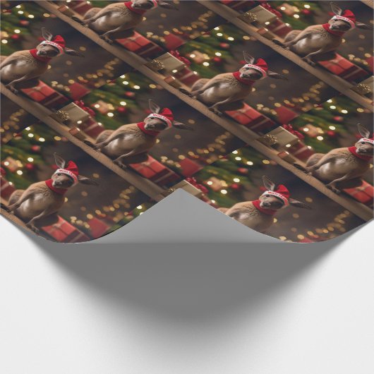 Roo-dolph's Holiday Hop: een feestelijk wonderland Cadeaupapier (Hoek)