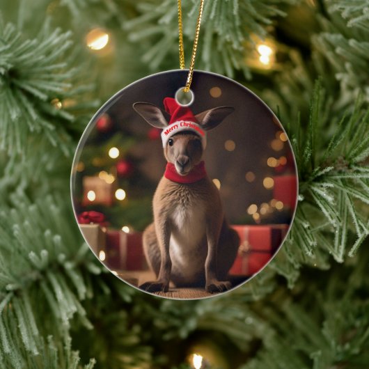 Roo-dolph's Holiday Hop: een feestelijk wonderland Keramisch Ornament (Boom)