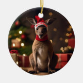 Roo-dolph's Holiday Hop: een feestelijk wonderland Keramisch Ornament (Voorkant)