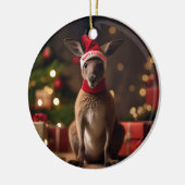 Roo-dolph's Holiday Hop: een feestelijk wonderland Keramisch Ornament (Links)
